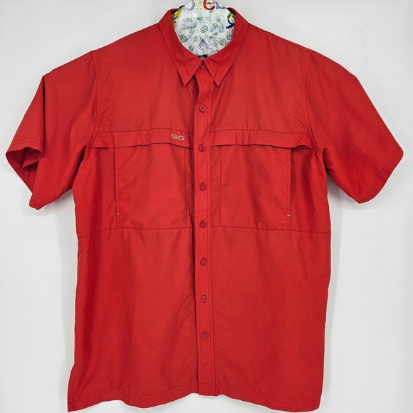 GameGuard Shirt Mens XL Red Western Button Down Vented Fishing Outdoors - Picture 1 of 11